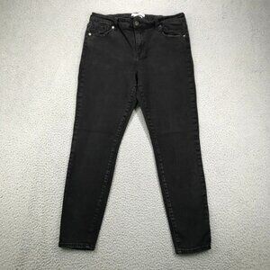 PISTOLA Jeans Womens‎ Size 32 Skinny Ankle High Rise Jet Black Stretch Denim